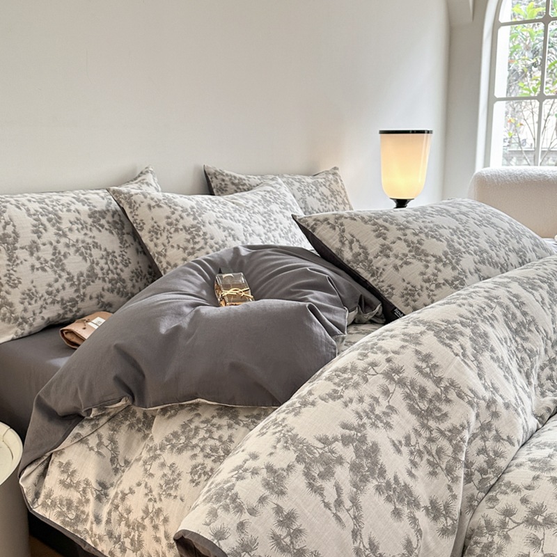 純綿60本4点セットa類母子級新型ジャカード三層糸シーツ布団寝具4点セット