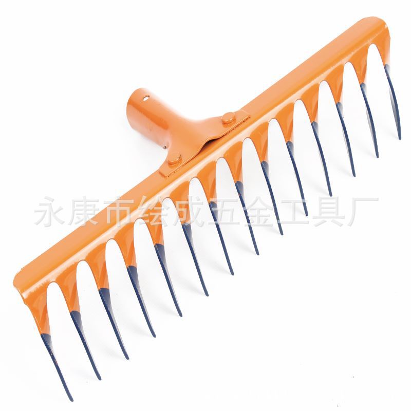 永康厂家直销   14齿  双色  全铁  纽齿耙 园林工具 农用