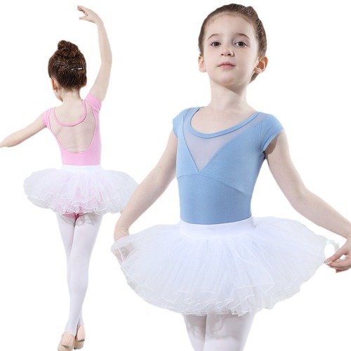 Children's dance costumes, girls' practice uniforms, short-sleeved posture dresses, ballet skirts for young children, Chinese dance dresses