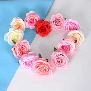Simulation Big Rose head Flower Wedding Wedding Decoration Arch Flower Wall Flower and Flower Flower Manufacturer wholesale