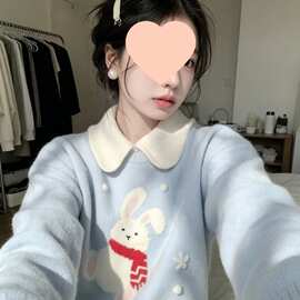 温柔设计感减龄套头毛衣女2026秋冬新款宽松显瘦针织衫上衣外穿潮