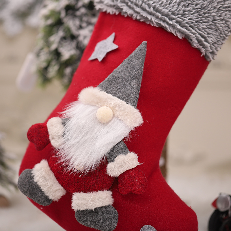 Home & Garden Mingguan factory wholesale faceless doll Christmas decorative socks Cartoon Doll candy bag Christmas tree pendant_voghion.com