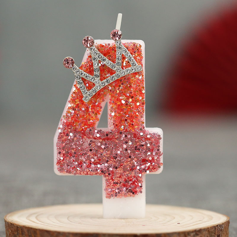 Velas de cumpleaños numéricas creativas con corona, decoración para pasteles – Producto caliente en Temu