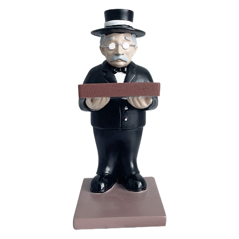 帽子付きの古い執事の腕時計のスタンドの腕時計の腕時計の腕時計の腕時計のトレーの展示棚の男性の時計の収納棚の表台