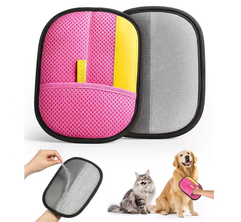 Nuevo guante de depilación electrostática transfronteriza 24cm cepillo doméstico bidireccional para eliminar el pelo flotante del gato artefacto de limpieza