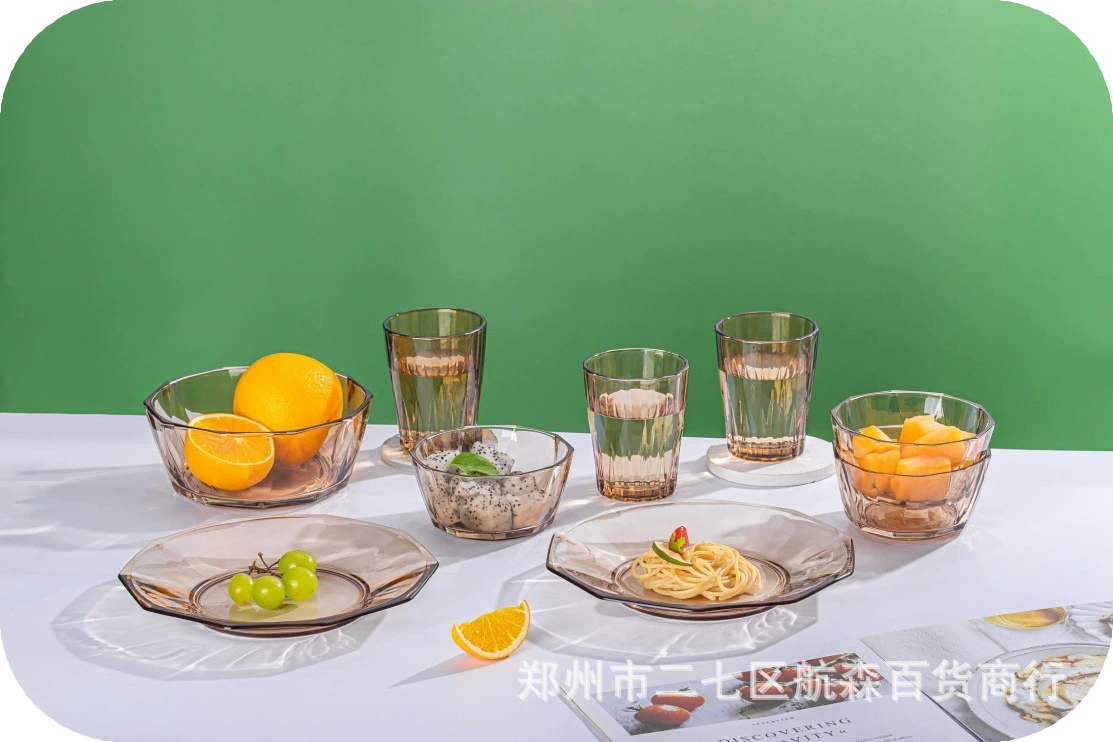 Geometric tableware, creative glass set, 9 pieces, Birthday gift