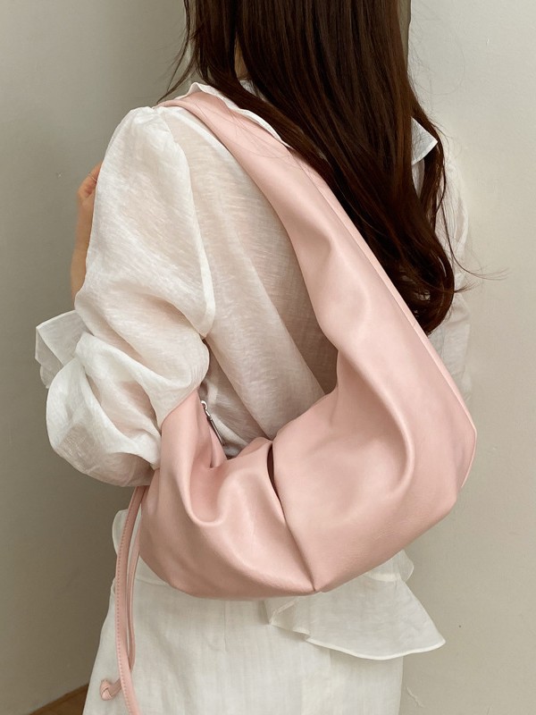 Nuevo paquete transfronterizo perezoso de viento creciente, temperamento femenino de alto nivel, bolso de brazo pequeño, simple y universal.