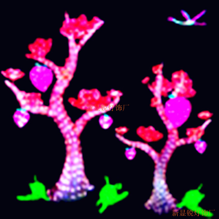 直销LED水晶爱心挂件造型树灯 梦幻时尚生活 滴胶梅花户外景观