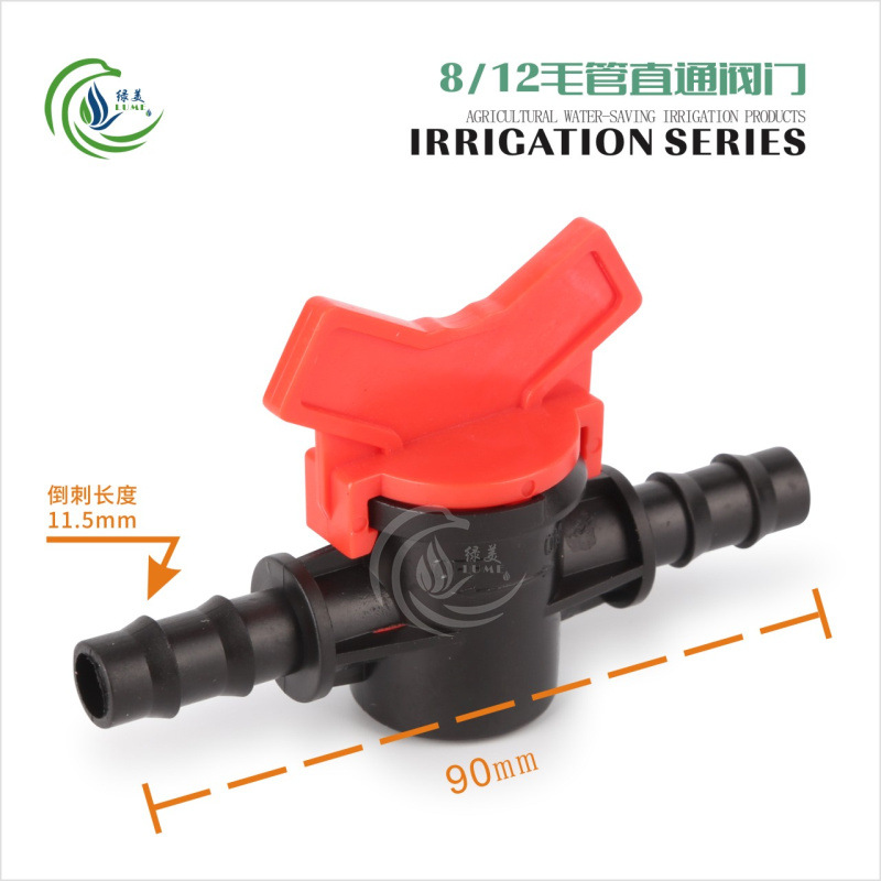 8/12 accesorios de tubo capilado a través del codo de tres vías 9/12 accesorios de riego automático de tubo capilado accesorios de tubería de riego de jardinería