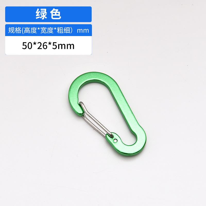 Fabricante al por mayor de mosquetones en forma de S n.° 5 de acero inoxidable con resorte para mochilas, hebilla de aleación de aluminio tipo calabaza, accesorios para exteriores.