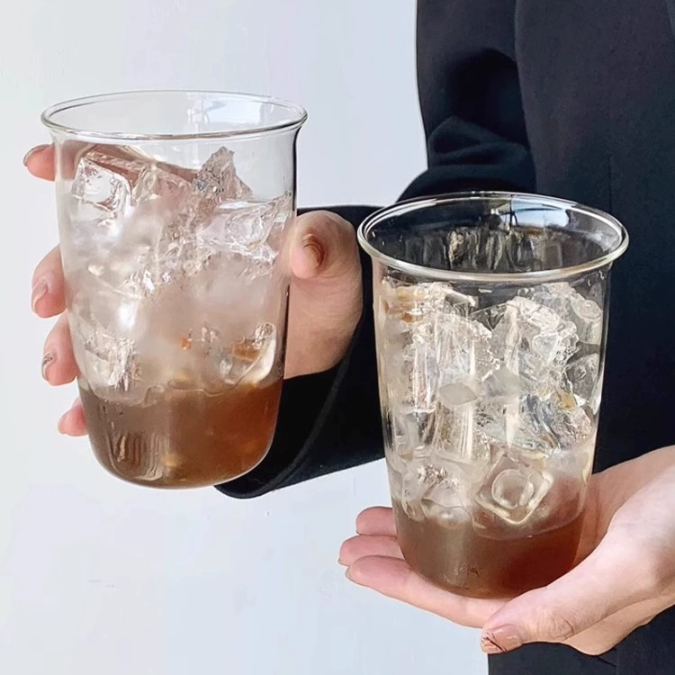 Transparent high quality coffee glass, American style, increased thickness