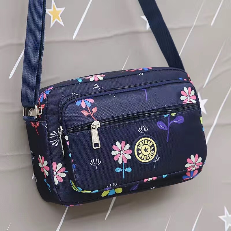 Shoulder Messenger Bag Floral Cloth Women's Backpack Oxford Cloth Casual Fashion Sports Foreign Trade Women's Bag Five Zipper Large Shoulder Messenger Bag Floral Cloth Women's Backpack Oxford Cloth Casual Fashion Sports Foreign Trade Women's Bag Five Zipper Large