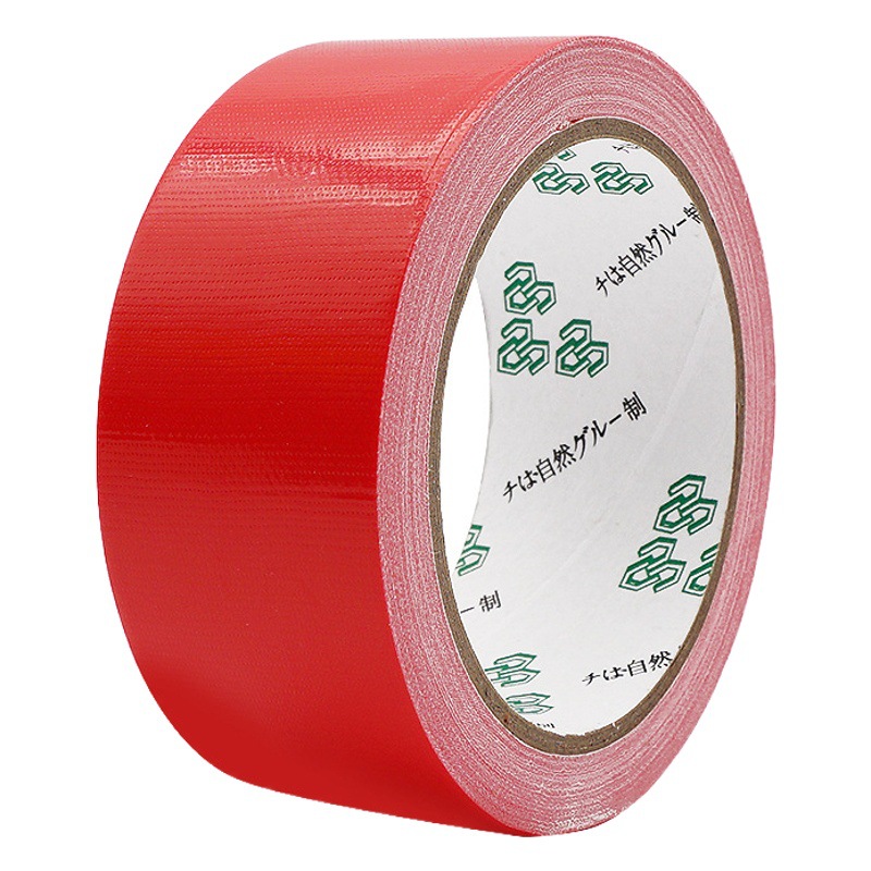 Cinta a base de tela de color ventas directas de fábrica cinta de identificación de alfombra de tubería de alta viscosidad blanca de una cara fácil de rasgar resistente a altas temperaturas