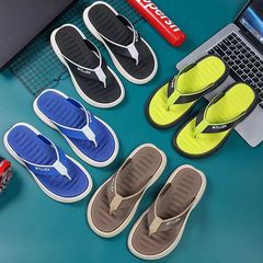 Summer men's flip-flops, outdoor wear, home slippers, trendy men's thick-soled outdoor beach shoes, manufacturer wholesale