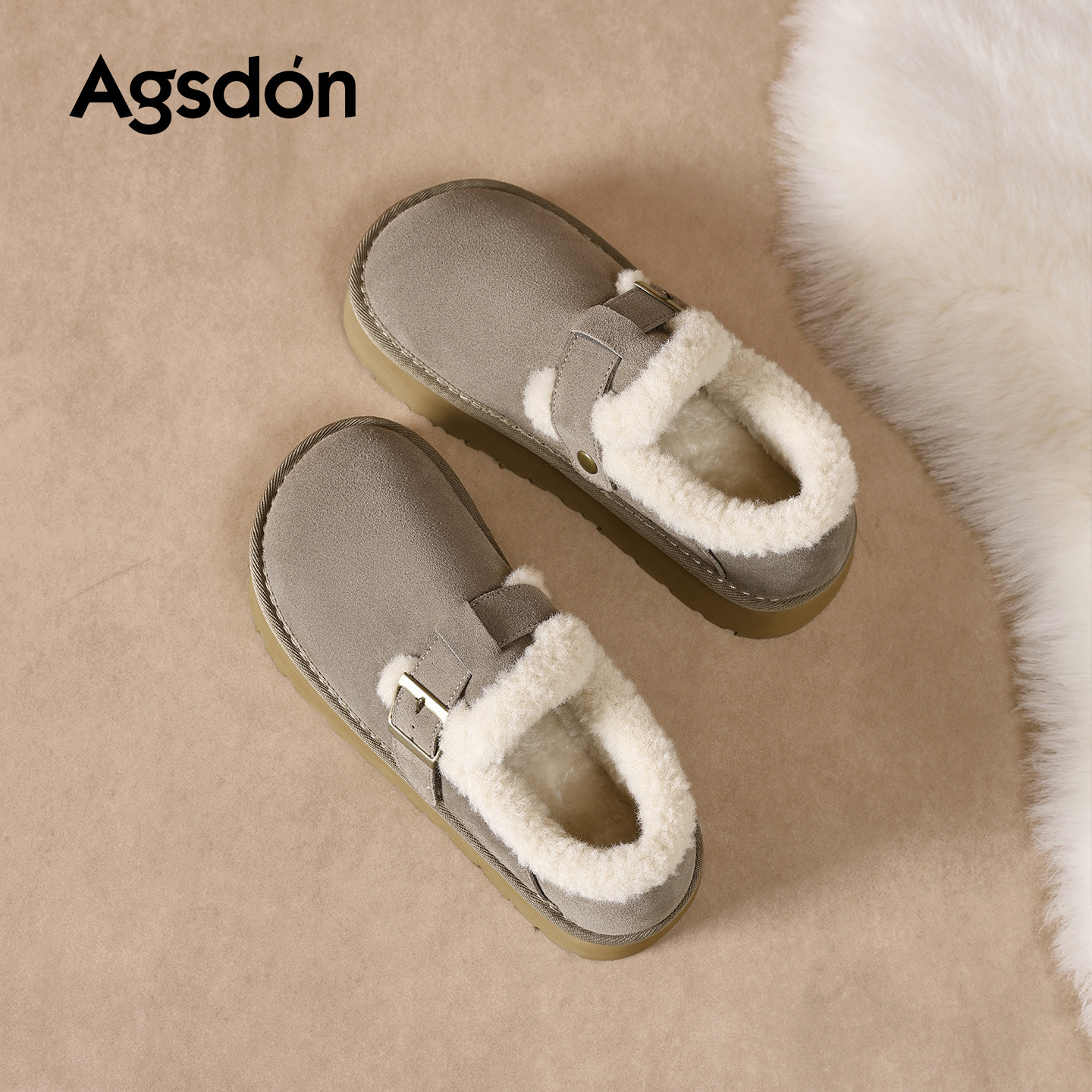 Augu Lion Deng Xiaoping Mueller zapatos mujeres 2025 nuevo otoño invierno al aire libre zapatos de algodón de nieve casuales zapatos de suela gruesa