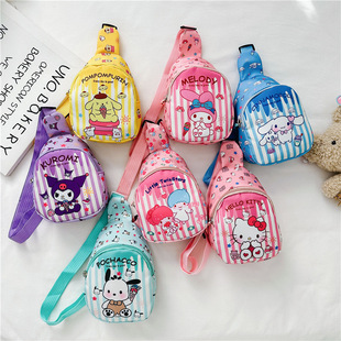 2025 New Printed Children's Bag Cartoon Outing Crossbody Bag Large Capacity Portable Casual Girls Kuromi
