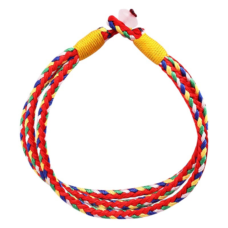 Красочный веревочный браслет ручной работы, женский красный веревочный браслет «Майский фестиваль лодок дракона», детский пятицветный ниточный трехжизненный веревочный ювелирный подарочный браслет