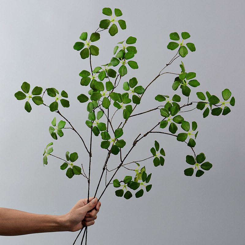 Artificial large branch Guanyin lotus leaf artificial green plant leaf home decoration soft decoration landscape rattan wholesale