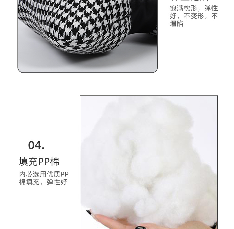 Bow Ribbon Car Headrest Fashion Houndstooth Car Neck Pillow Pillow Four Seasons Universal Car Waist