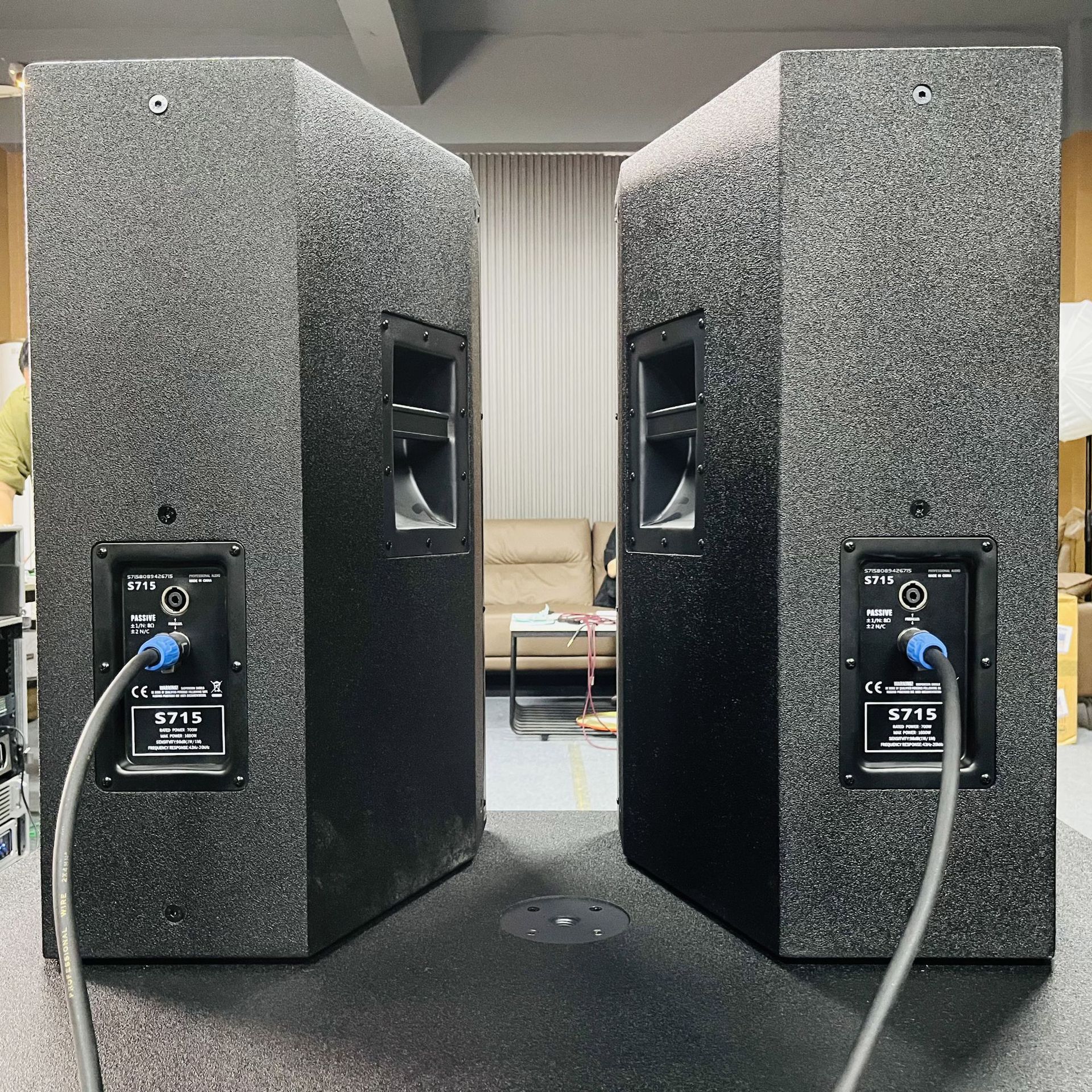 Sistema de sonido de escenario al aire libre de 15 pulgadas para instalación de equipos de sonido de conferencias de hotel