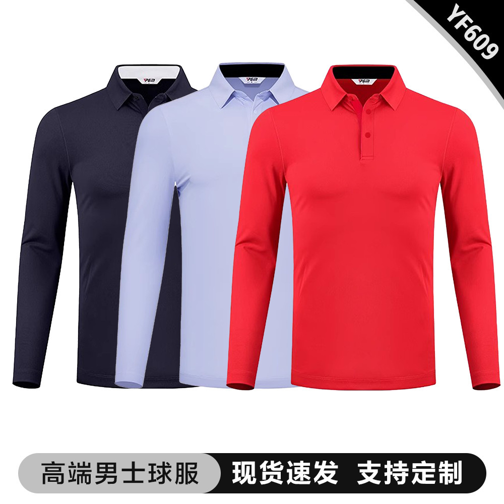 Golf team 10 pieces minimum order 48 hours delivery LOGO free men's clothing long sleeve T-shirt women's clothing