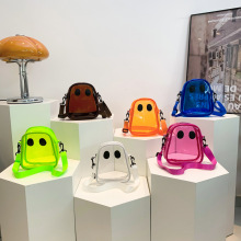 韩版男女童单肩包透明外贸可爱果冻小孩斜挎包夏季新款丑萌儿童包