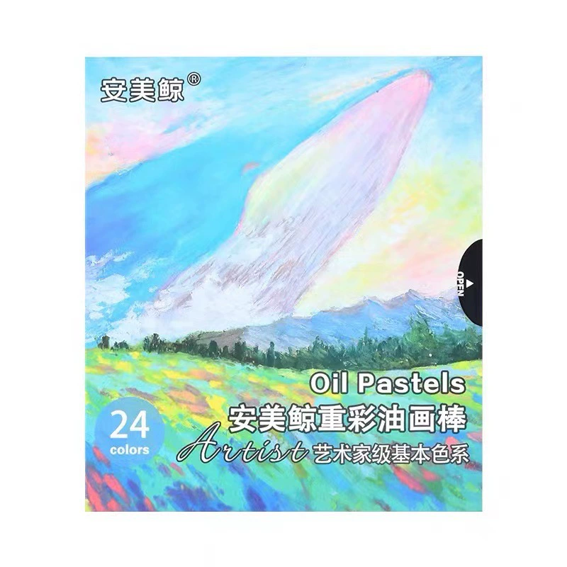 Oil pastels Anmei鲸, набор, фартук для рисования, скребок, карандаши