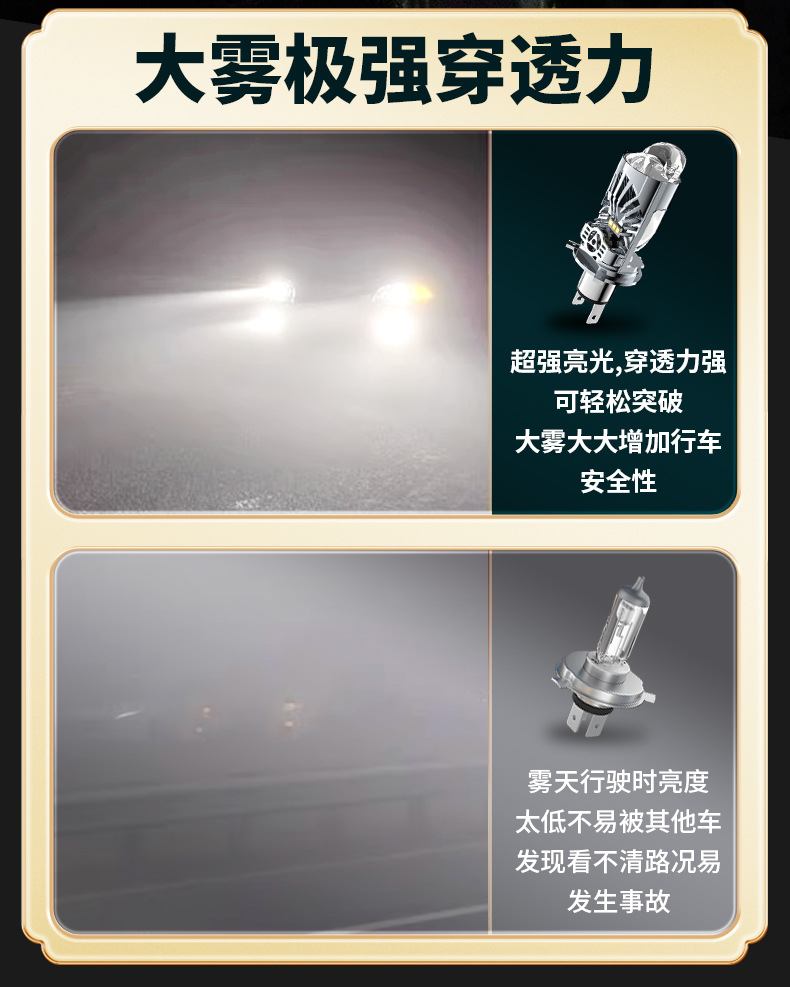 Car LED Laser Headlight Modified High Beam Low Beam Integrated