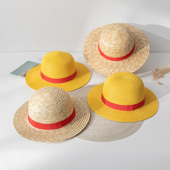 One Piece Luffy's same straw hat COSPALY anime dress straw parent-child hat sun protection hat performance hat