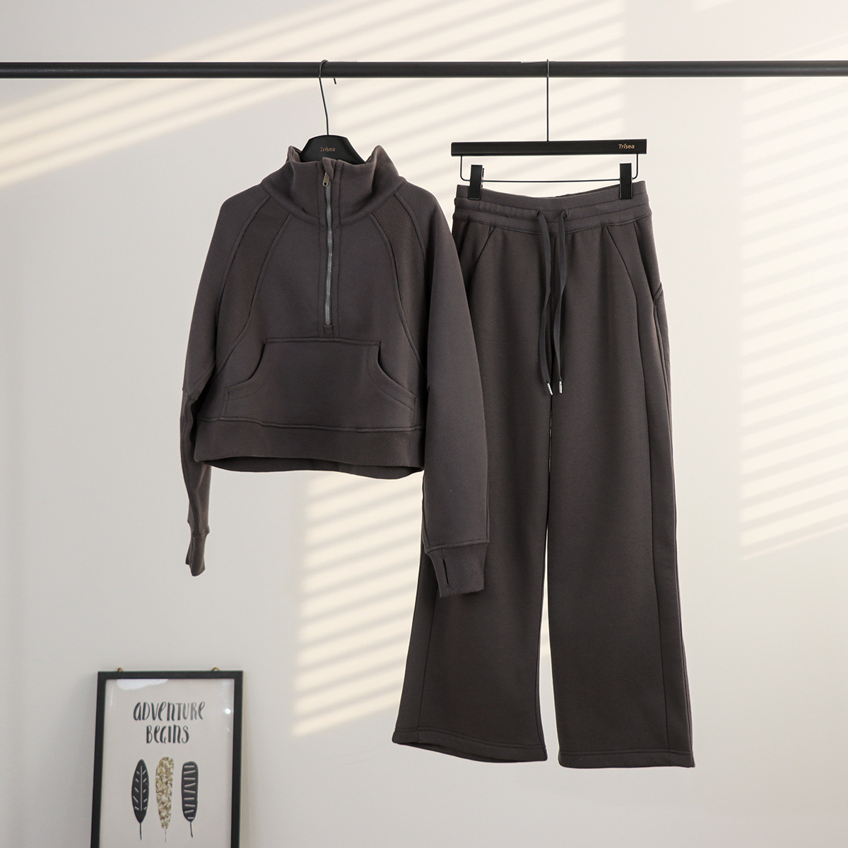 Lulu cuello suelto suéter de pantalones de vestir, cardigan de mujer, chaqueta de abrigo con camisa