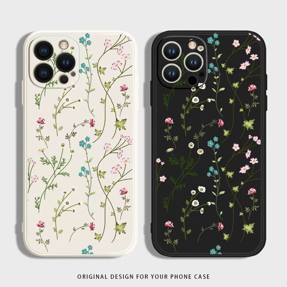Apple совместимый ярко окрашенный чехол для iPhone 17, чехол для телефона, защита от падений, с цветочным рисунком