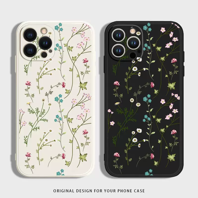 Apple совместимый ярко окрашенный чехол для iPhone 17, чехол для телефона, защита от падений, с цветочным рисунком