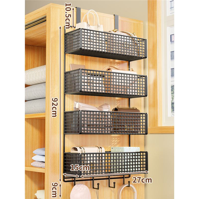 검정색 4단 중형 후크(캐비닛 측면 모델)