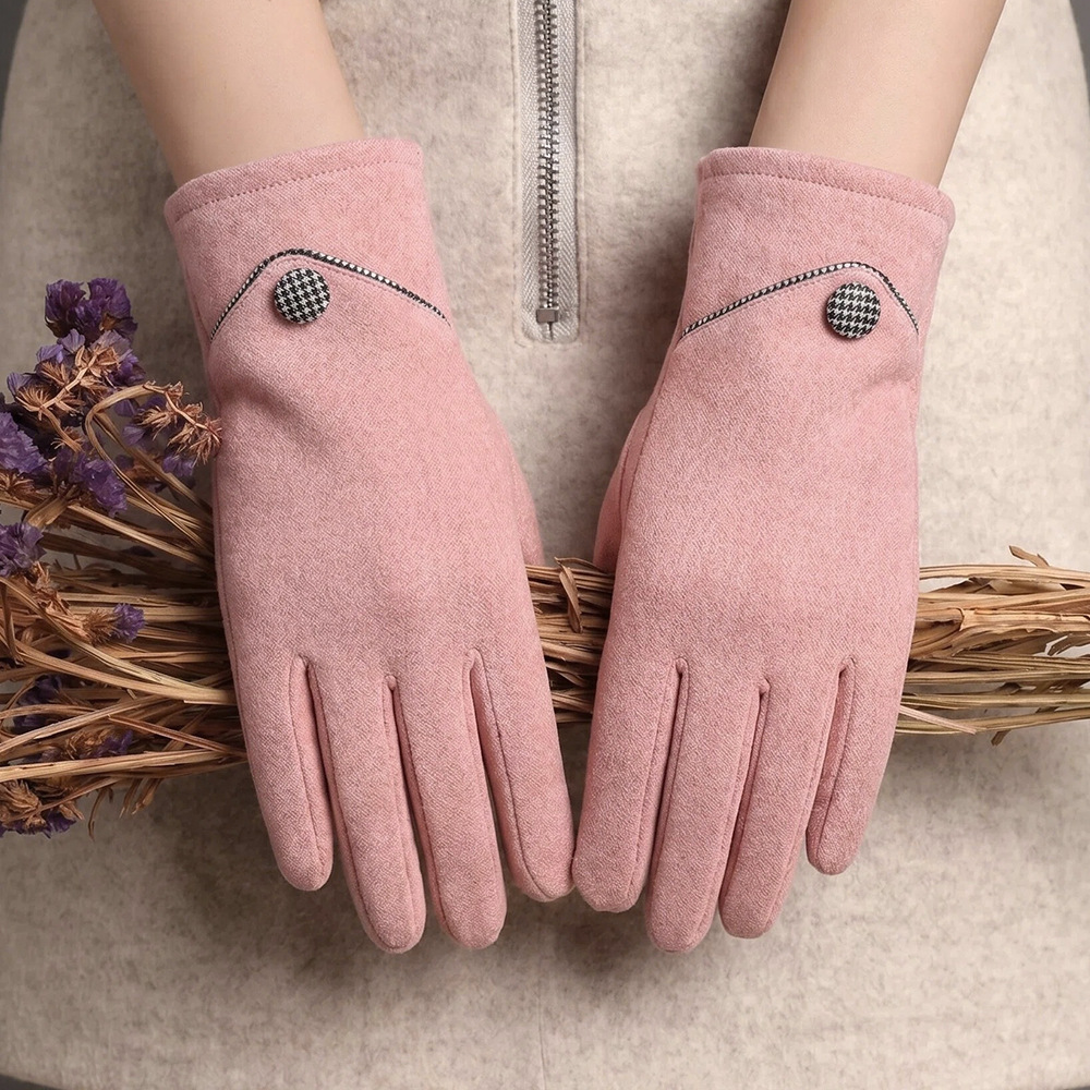 Guantes Térmicos de Felpa para Mujer de Poliéster Antideslizante, Pantalla táctil, Térmico para Ciclismo y Uso Exterior image 26