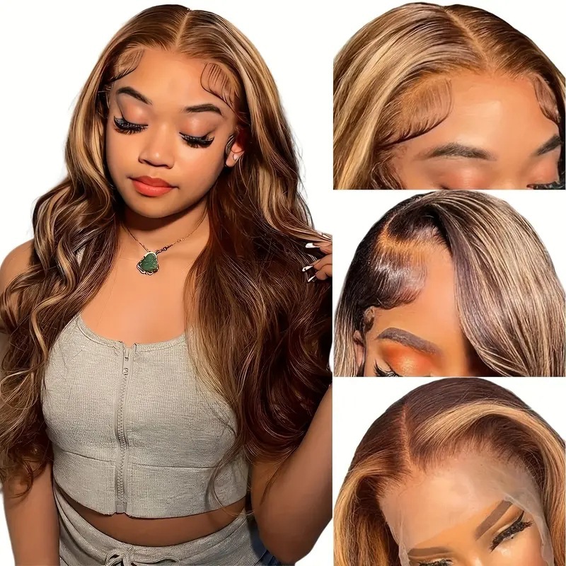 Peruca feminina longa com repartição central, ondas grandes, cabelo cacheado, sintética, tamanho médio, resistente a altas temperaturas, estilo europeu._voghion.com