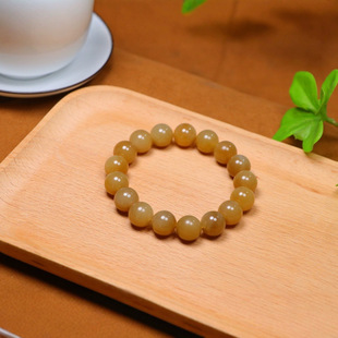 Boutique Hetian Jade Sugar Jade Pearls Jade Run Hand Beads Beads Fall on Jade Plate Guan Ying Language Flower Bottom Sliding Life Beautiful