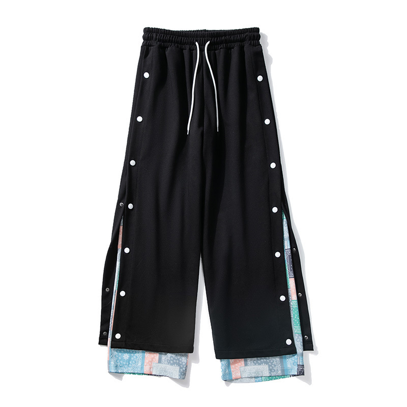 Pantalones de anacardo de pecho de los hombres de estilo coreano de moda más tamaño pantalones casuales deportivos Pantalones rectos sueltos de pierna ancha marca de moda