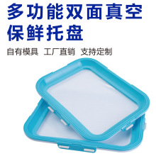多功能呢双面保鲜盒真空保鲜托盘冰箱保鲜托盘