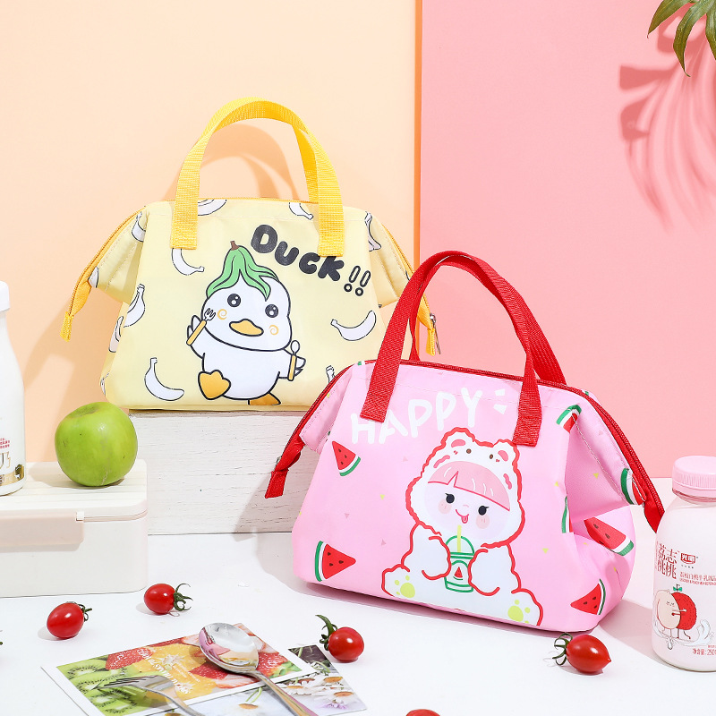 Adorable pet Lunch Bag student Insulation package aluminum foil thickening packing Lunch box Bag Frog mouth Lunch box Handbag