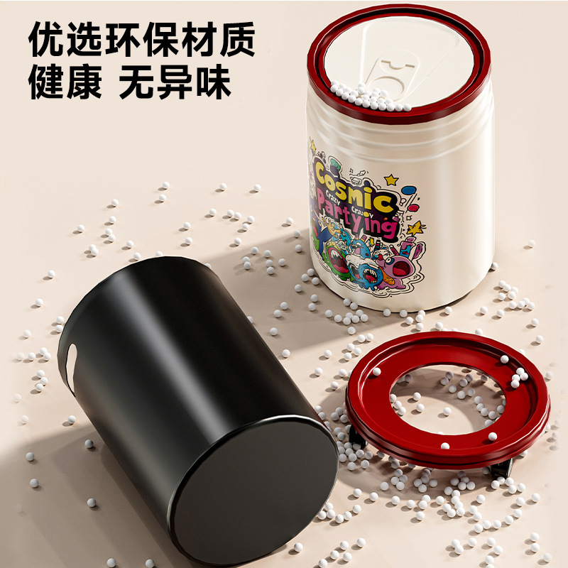 trash can household high-grade large capacity living room bedroom press open cover thickened seal bag plastic trash can