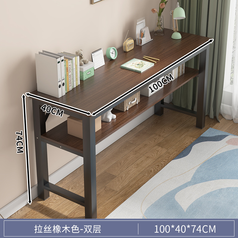 Mesa de barra larga simple y moderna, escritorio de escritorio estrecho, escritorio de computadora, escritorio de estudio, escritorio de escritorio