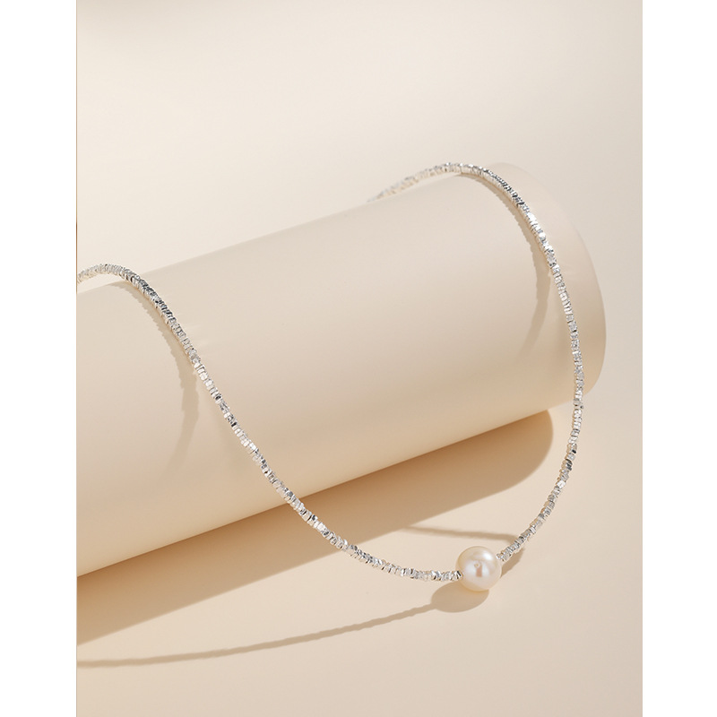 925 plata esterlina pulsera de perlas de agua dulce de plata rota niñas Luz de lujo de alto grado sentido nicho diseño novias pulsera de regalo