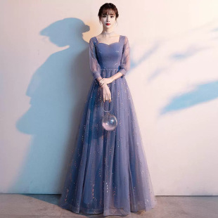 Evening Dress for Women 2025 New Summer Elegant Banquet Elegant Fairy Long Dress Chorus Host Evening Dress