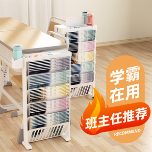 Japanese Imported Movable Desk-Side Bookshelf for Classroom Use, Student Desk Storage Artifact, High School Student Desk Side