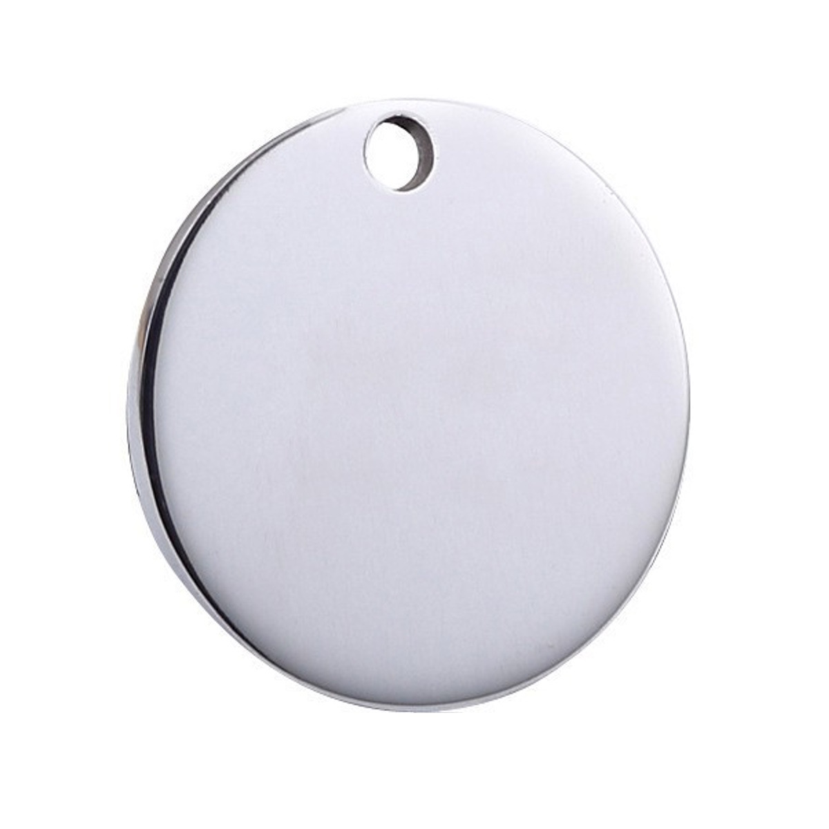 Cross-Border Stainless Steel Round Tags, Blank Round Tags, Military Tags, Long Stainless Steel Keychain Pendants, Accessories