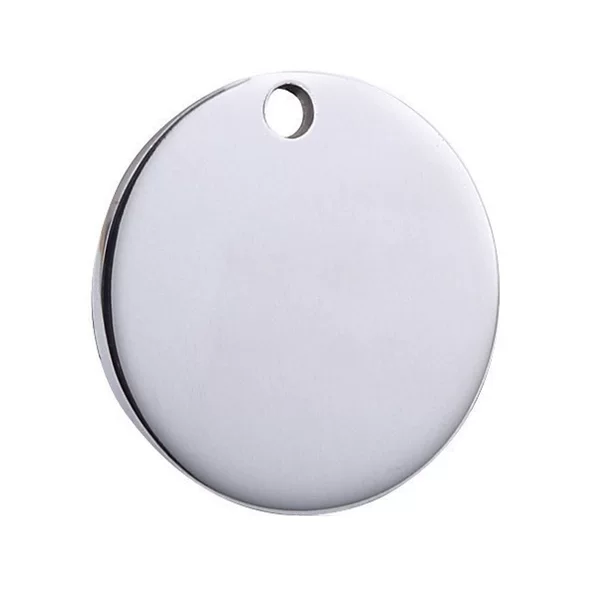 Cross-Border Stainless Steel Round Tags, Blank Round Tags, Military Tags, Long Stainless Steel Keychain Pendants, Accessories