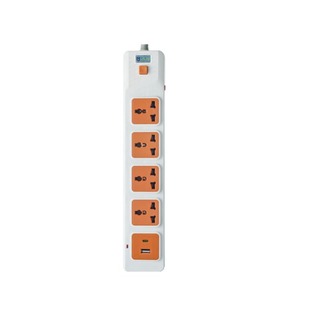 Foreign Trade Export Total Switch Strip 4-Position Jack Single Row Power Strip Typec+Usb 2.1A Xy-1235Uc