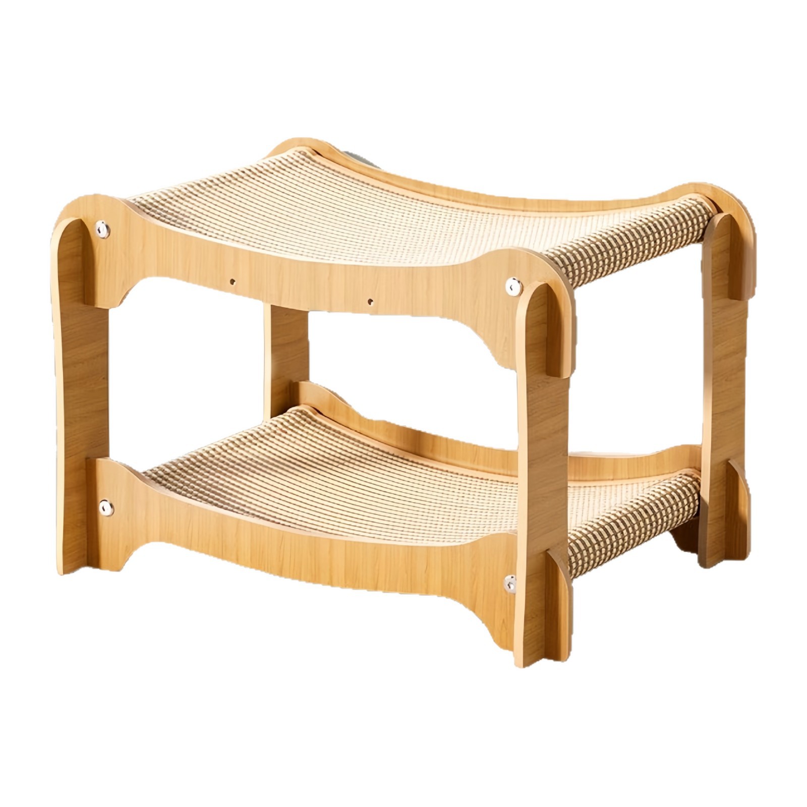 Cama para gatos, placa de agarre para gatos resistente al desgaste, cama para gatos, cuatro estaciones de seda universal, villa de doble capa, familia de gatos múltiples