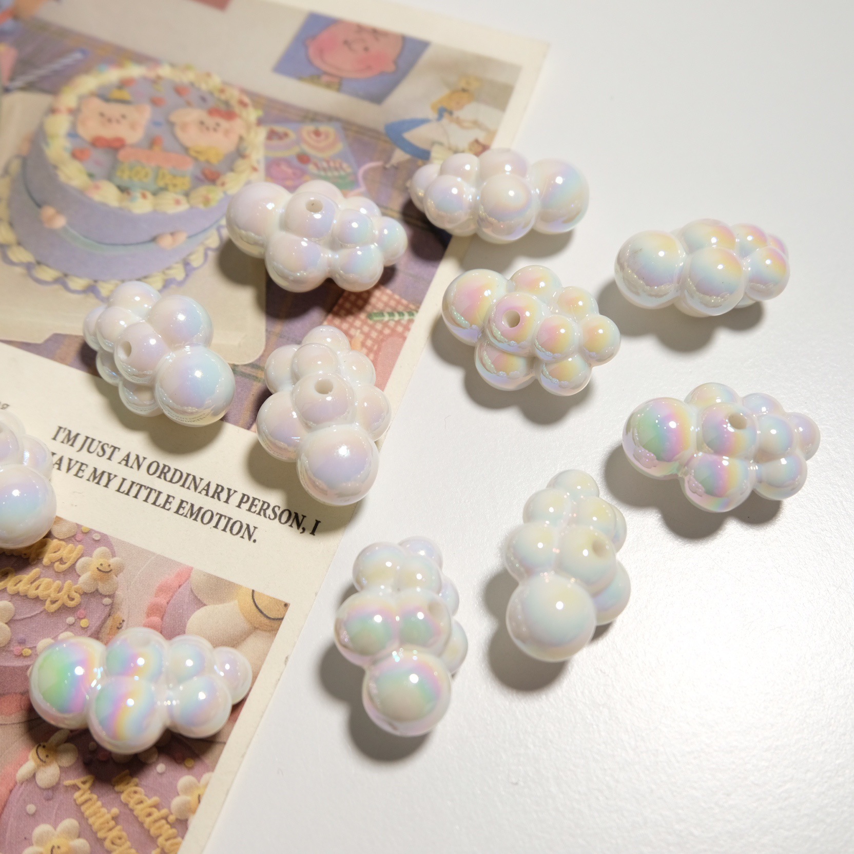 DIY Jewelry Accessories Classification 1 Piece 17 * 24mm Arylic Clouds DIY Jewelry Accessories Beads