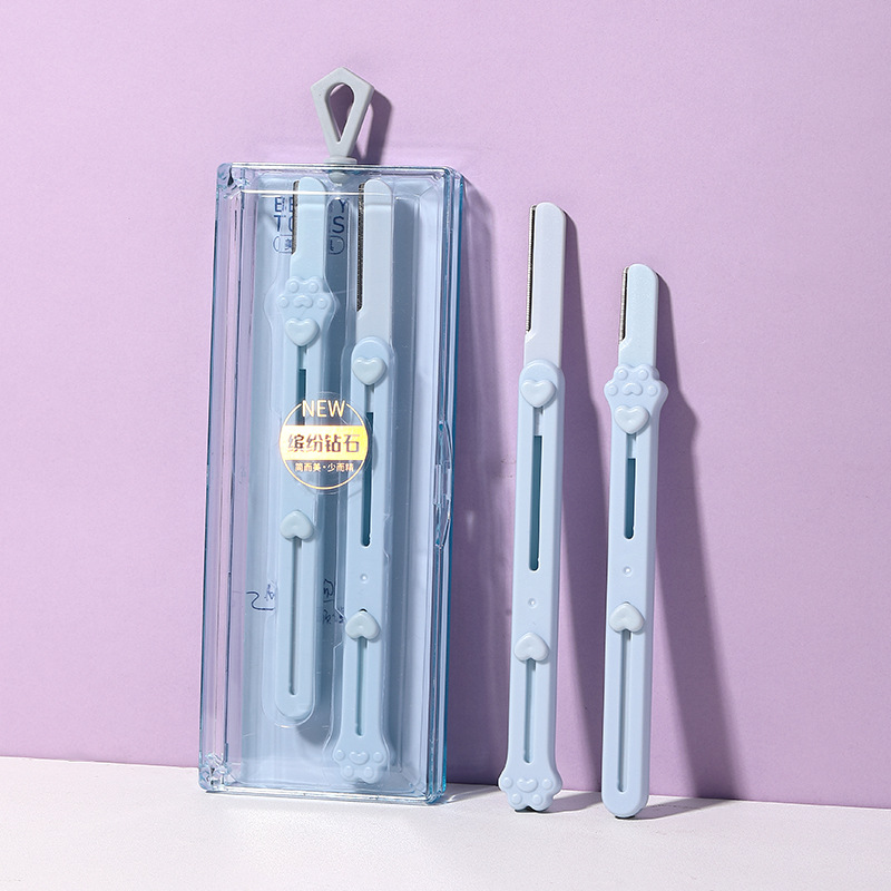 LMLTOP Paquete de 3 recortadores de cejas plegables, herramientas de belleza, cuchillas para cejas, juego de rasuradores de cejas para mujer A0369